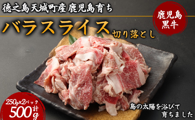 徳之島 天城町産 鹿児島育ち 鹿児島黒毛和牛 切り落とし 合計500g 250g×2パック バラ スライス