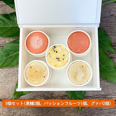 徳之島ワクワクジェラート　ティダ(太陽)のおくりもの　5個セット【配送不可地域：離島】