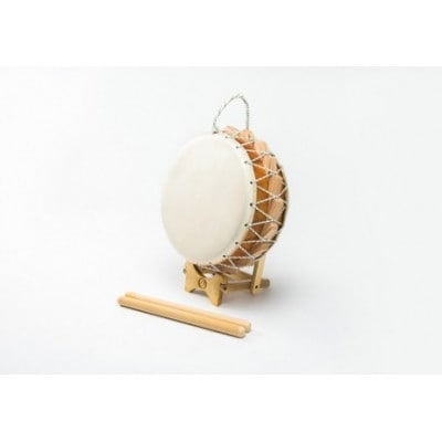 徳之島の伝統工芸品　くさび太鼓　牛革9.5寸