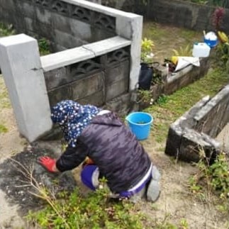 【郵便】【ふるさと納税】お墓の清掃・墓参り代行サービス（1基）12回利用券　W010-005u