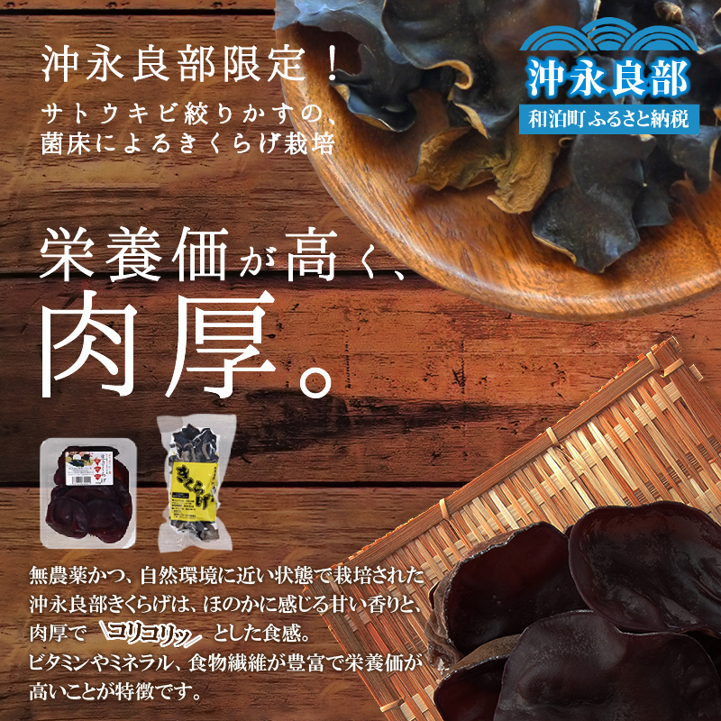 地の利を生かした沖永良部産 恵のきくらげBセット　W012-003u