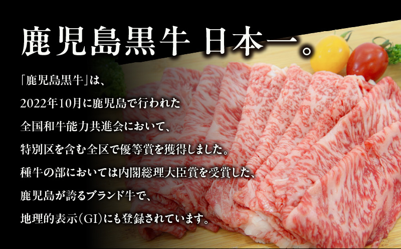 【数量限定】鹿児島黒牛リブローススライスセット 計700g（Ｍ-2201）　W032-018-01