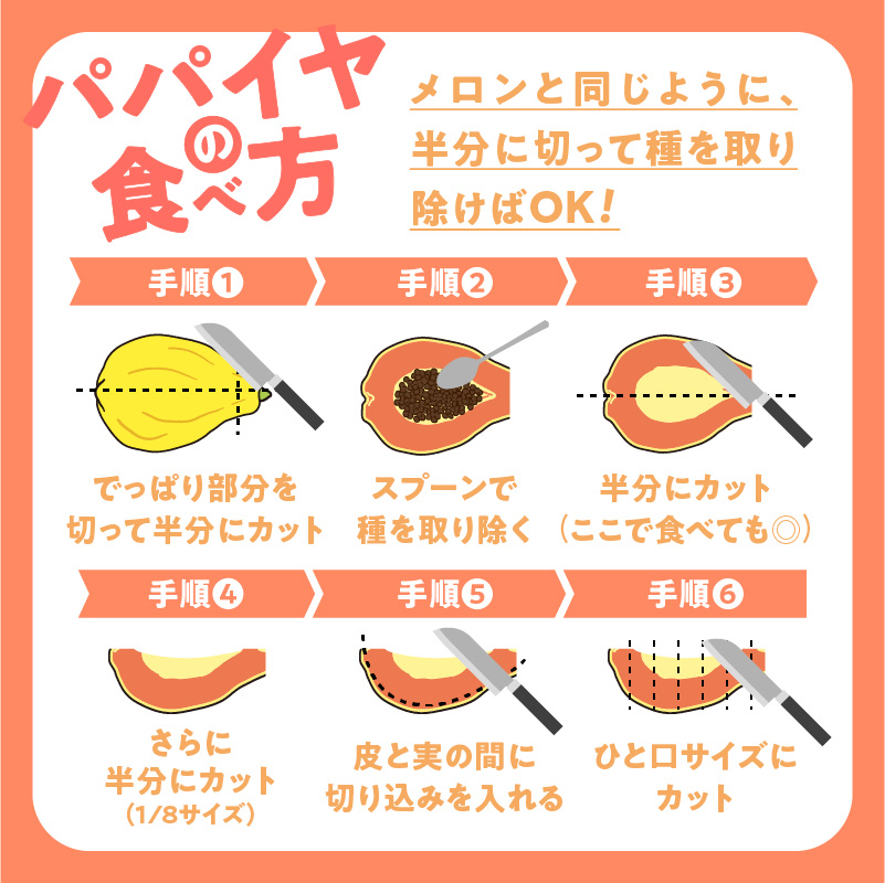 【先行受付】沖永良部島の甘くて美味しいフルーツパパイヤ1kg（2～3玉）　W051-009u