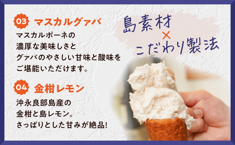 POWER GELATO 沖永良部島産（季節限定セット6個入り）　W066-002-01