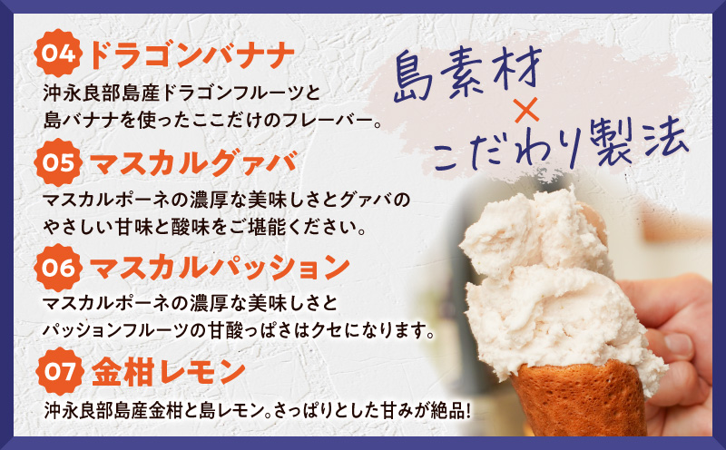 POWER GELATO 沖永良部島産（ミックスセット12個入り）　W066-003-02
