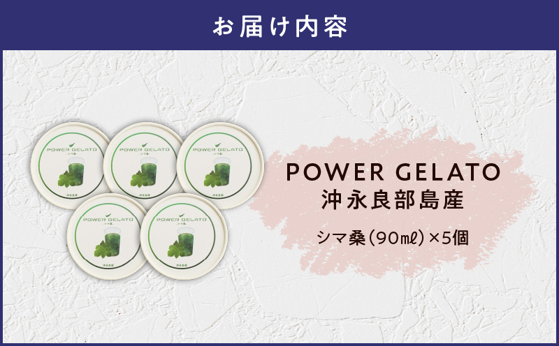 POWER GELATO 沖永良部島産（シマ桑）90ml×5個入り　W066-005-01