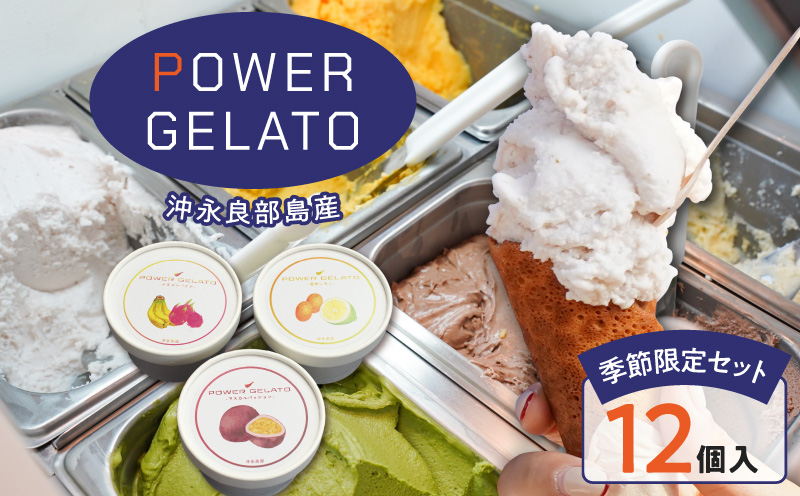POWER GELATO 沖永良部島産（季節限定セット12個入り）　W066-002-02