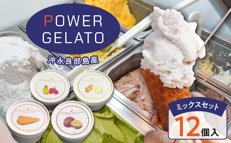 POWER GELATO 沖永良部島産（ミックスセット12個入り）　W066-003-02