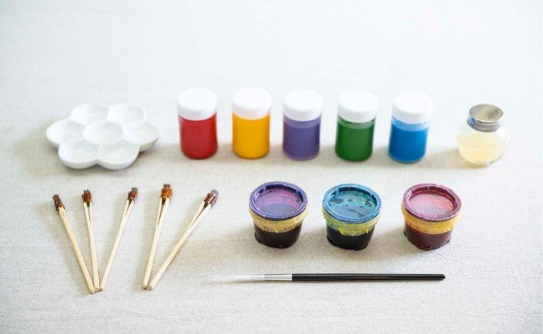 琉球びんがた道具箱(松竹梅柄)【風呂敷：朱色】