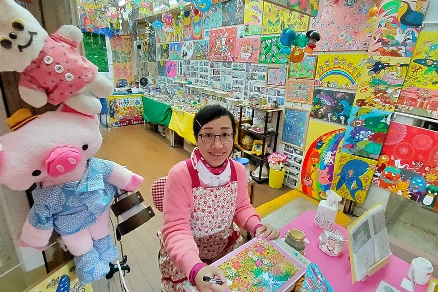 【貝殻絵画】紅型（額）