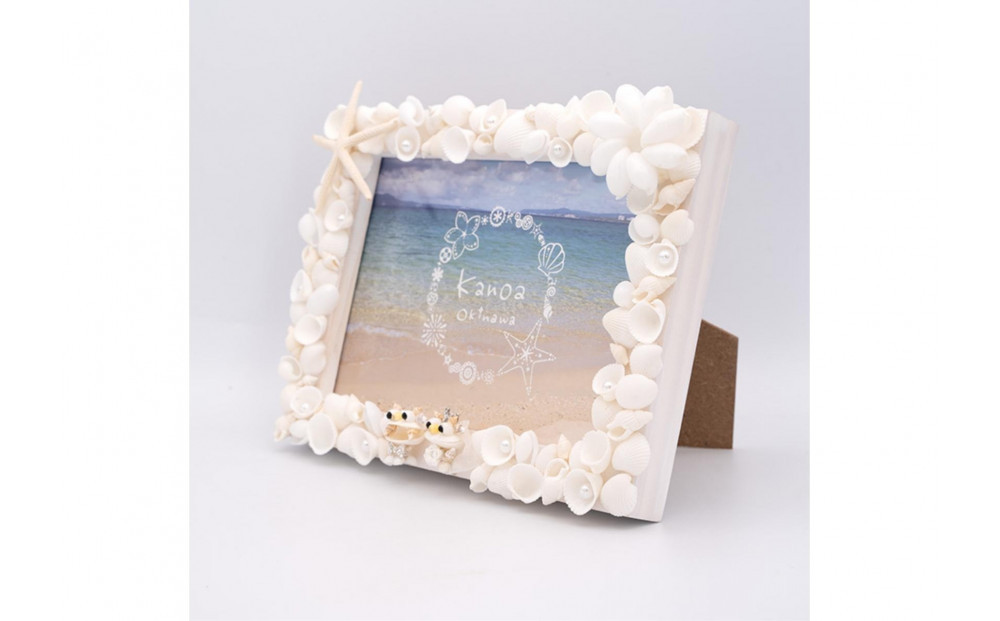 ウエディングシェルシーサーのフォトフレーム（2L判サイズ）