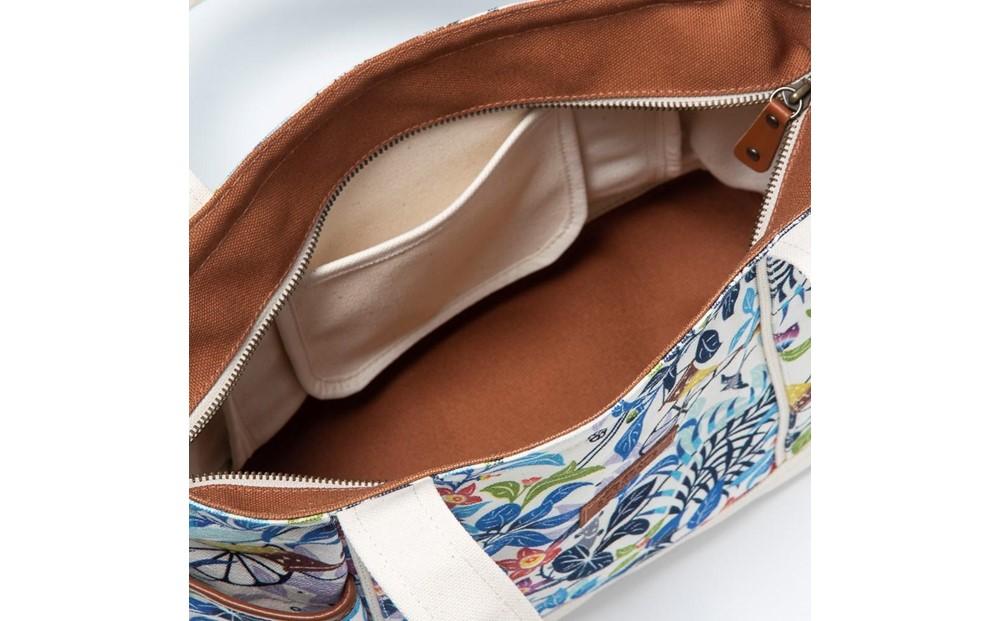 琉球帆布 ショッピングトート 【ふくふくシークヮーサー】