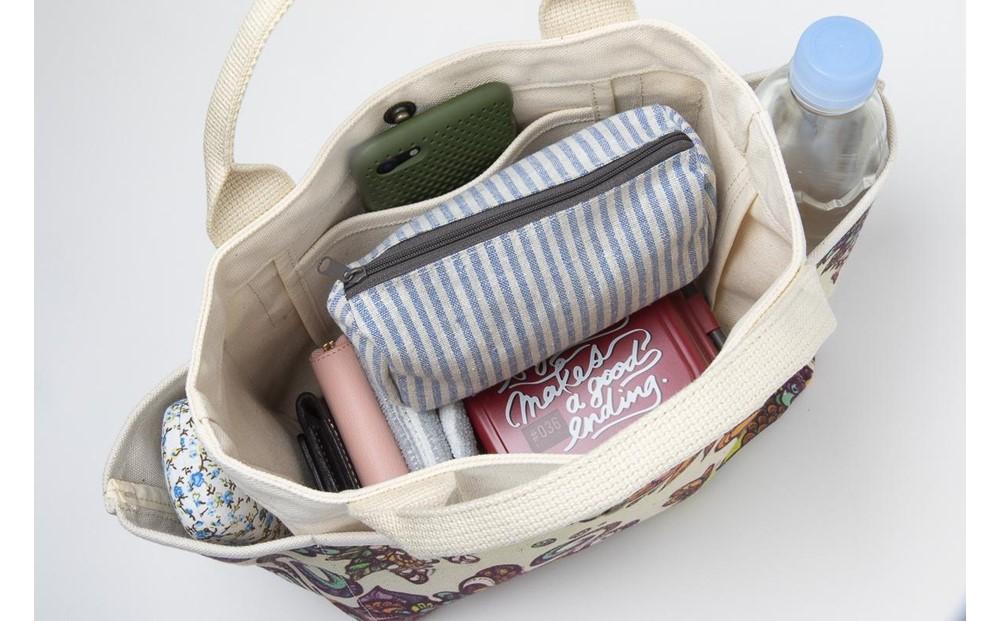 琉球帆布 お散歩バッグ 【ふくふくシークヮーサー】