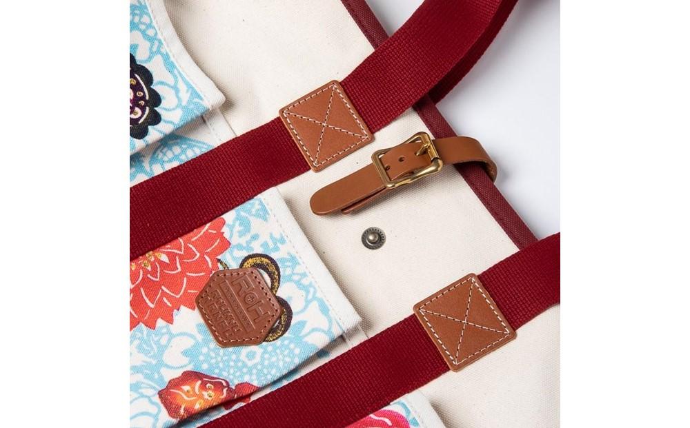 琉球帆布 アートクラフトマンバッグ 【紅型バタフライ】