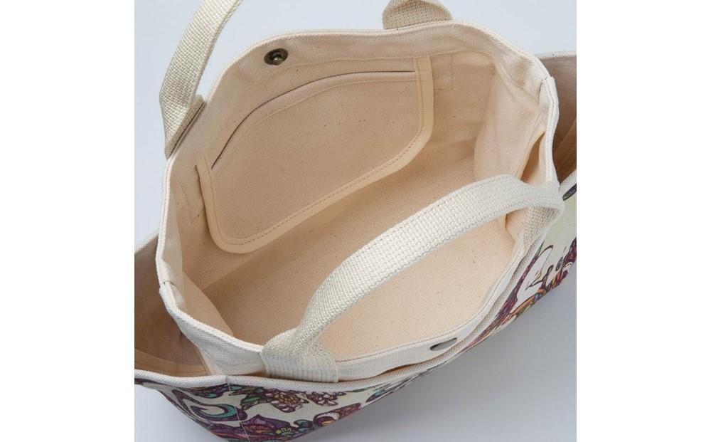 琉球帆布 お散歩バッグ 【きらきらシークヮーサー】