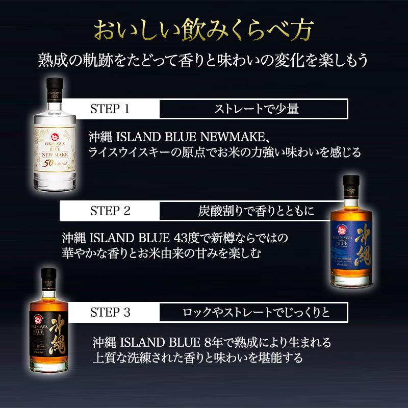 3本セット 40,43,50度 各700ml OKINAWA ISLAND BLUE: 那覇市ANAのふるさと納税