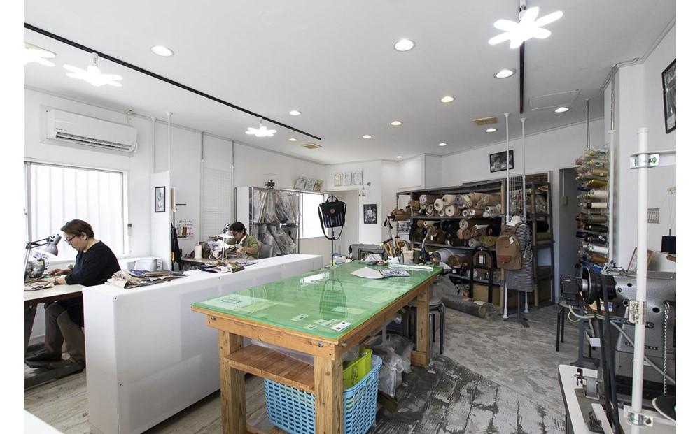 琉球帆布 アートクラフトマンバッグ 【きらきらシークヮーサー】