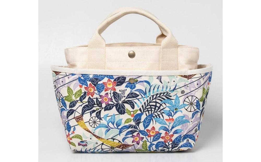 琉球帆布 お散歩バッグ 【きらきらシークヮーサー】