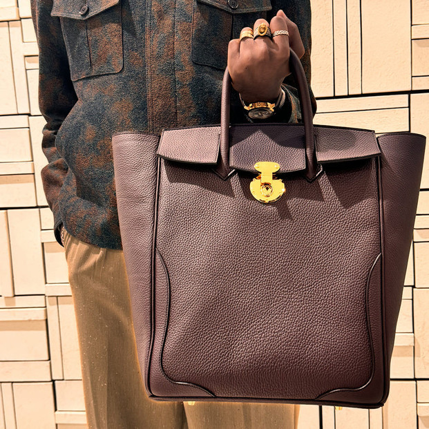 【濃紫】リュック兼トートバッグ 高級 完全ハンドメイド KABUTO_V30 TAIZAN