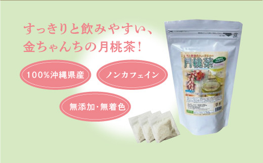 【沖縄県産 月桃使用】月桃茶（25包×4袋） ティーパック ティー お茶  | 100％沖縄産 ノンカフェイン 無添加 無着色 | 島食専門店kinchanchi 金ちゃんちの海ぶどう