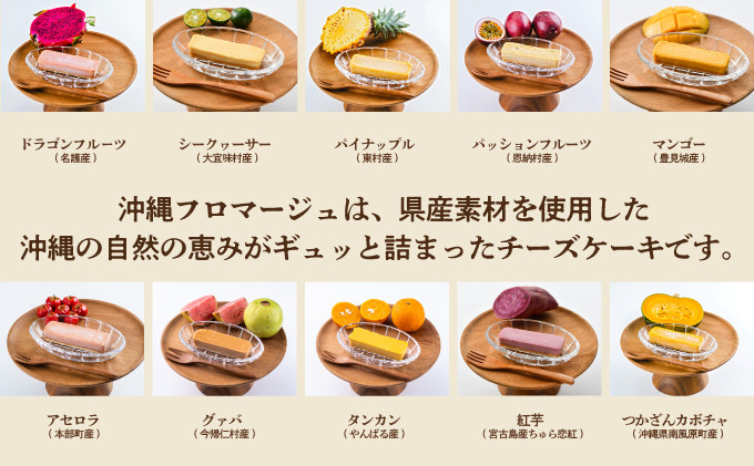 沖縄フロマージュ １０種のチーズケーキ  1箱 【審査員特別賞 受賞】 【宜野湾市商工会長賞 受賞】 | ポティロン株式会社 | チーズケーキ ちんすこう | 沖縄 お取り寄せ スイーツ おやつ お菓子 菓子 おかし お土産 ギフト 詰め合わせ | 沖縄県 宜野湾市 | 送料無料