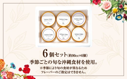 沖縄の素材を活かしたやんばるジェラート 6個セット 【2017ジェラート世界大会準優勝】 | やんばるジェラート | 沖縄 お取り寄せ アイス アイスクリーム ジェラート 冷たい スイーツ おやつ お菓子 菓子 おかし お土産 ギフト 詰め合わせ | 沖縄県 宜野湾市 | 送料無料