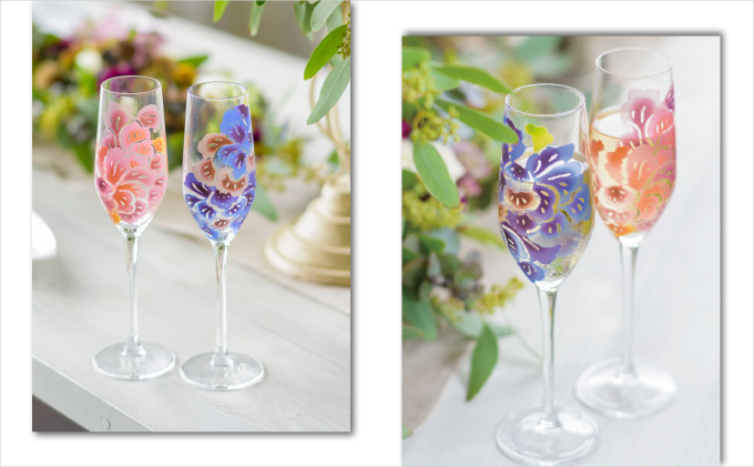 【クオーレ×スーリール】シャンパングラスセット KARRI 嘉例（カリー）