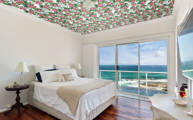 紅型壁紙 2m FORZA フォルザ | 紅琉 BINRYU アラヤプランニング株式会社 | 沖縄 伝統工芸 びんがた 紅型 | 防炎 抗菌 壁紙 | テキスタイル インテリア モダン ナチュラル | 柄 花柄 フォルザ