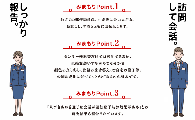 郵便局のみまもりサービス「みまもり訪問サービス（12か月）」 | 日本郵便株式会社 | 沖縄県 宜野湾市 送料無料