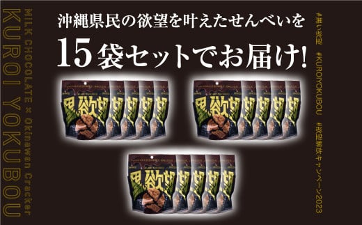 塩せんべい 「黒い欲望」（39g）15袋セット | ファッションキャンディ | チョコ チョコレート せんべい | 沖縄 お取り寄せ スイーツ お菓子 菓子 おかし 土産 詰め合わせ | 沖縄県 宜野湾市 | 送料無料