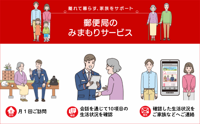 郵便局のみまもりサービス「みまもり訪問サービス（12か月）」 | 日本郵便株式会社 | 沖縄県 宜野湾市 送料無料