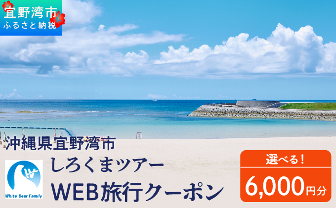 沖縄県 宜野湾市 しろくまツアーで利用可能なWEB旅行クーポン  6,000円分 | ふるさと納税 ふるさと | 送料無料 | 沖縄 旅行 トラベル 観光 リゾート ツアー | ホテル 宿 宿泊 | 旅行券 チケット 宿泊券 紙券 地域限定旅行クーポン