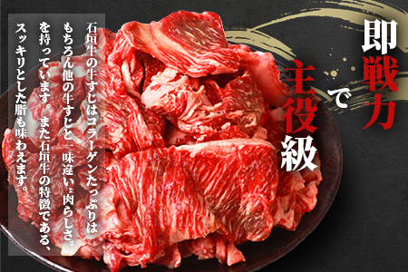 石垣牛・牛すじ 1kg入り 真空パック（又はトレイ）・カレー、おでんに大活躍！SI-014