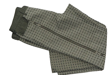 みんさー織 総手織りパンツ（楕円ヒチガーラ  グレイッシュ）Mサイズ AZ-65-1