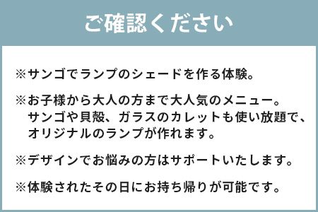 珊瑚のランプ体験 SC-2