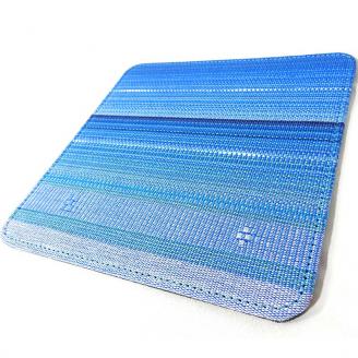 手織みんさマウスパッド（海）・名刺入れ（海）セット AI-32-1