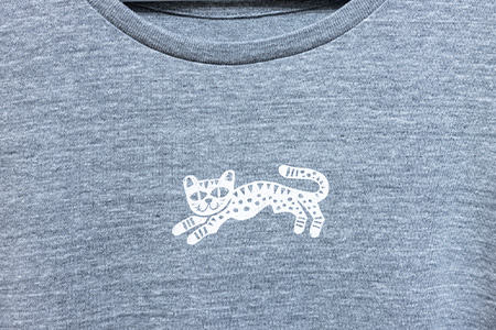 【レディース】オリジナルTシャツ ヤマネコワイドTシャツ【カラー:グレー】【サイズ:レディース】KB-148