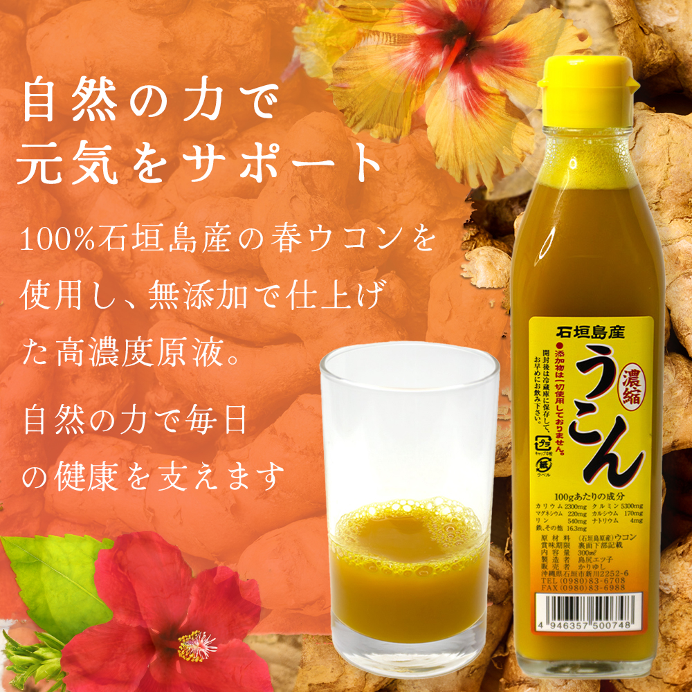 石垣島産100% 濃縮うこん 300ml×2本 CK-12