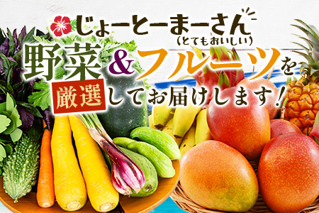 沖縄県 石垣島の野菜・フルーツBOX 1箱 ≪野菜4～5種類、フルーツ1~2種類≫ じょーとーまーさん(とても美味しい) 石垣島の野菜とフルーツの詰め合わせセットをお楽しみください！！CK-4 沖縄県 石垣島の野菜・フルーツBOX 1箱