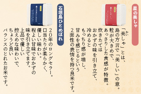 石垣島産お米の食べ比べセット 合計1.1kg【石垣島産 ひとめぼれ】【星の美しゃ】【於茂登のひかり】【黒米】【美味しいお米をうれしい小分けでお届け】KB-15