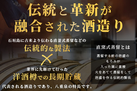 琉球泡盛　八重泉酒造720mlアラカルトセットグラス付 YS-17