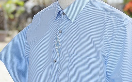 みんさーウェア　ストライプ（青）Ｌサイズ AI-10-1 Ｌサイズ