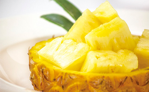 【予約受付】［2回定期便］ 石垣島産ハワイ種パイン (4玉×2回 合計8玉)【 産地直送 沖縄県 石垣市 期間限定 フルーツ パイナップル パイン パイン定期便】 ZH-25