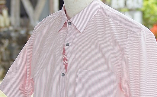 みんさーウェア　ストライプ（ピンク）Ｍサイズ AI-11-1 Ｍサイズ