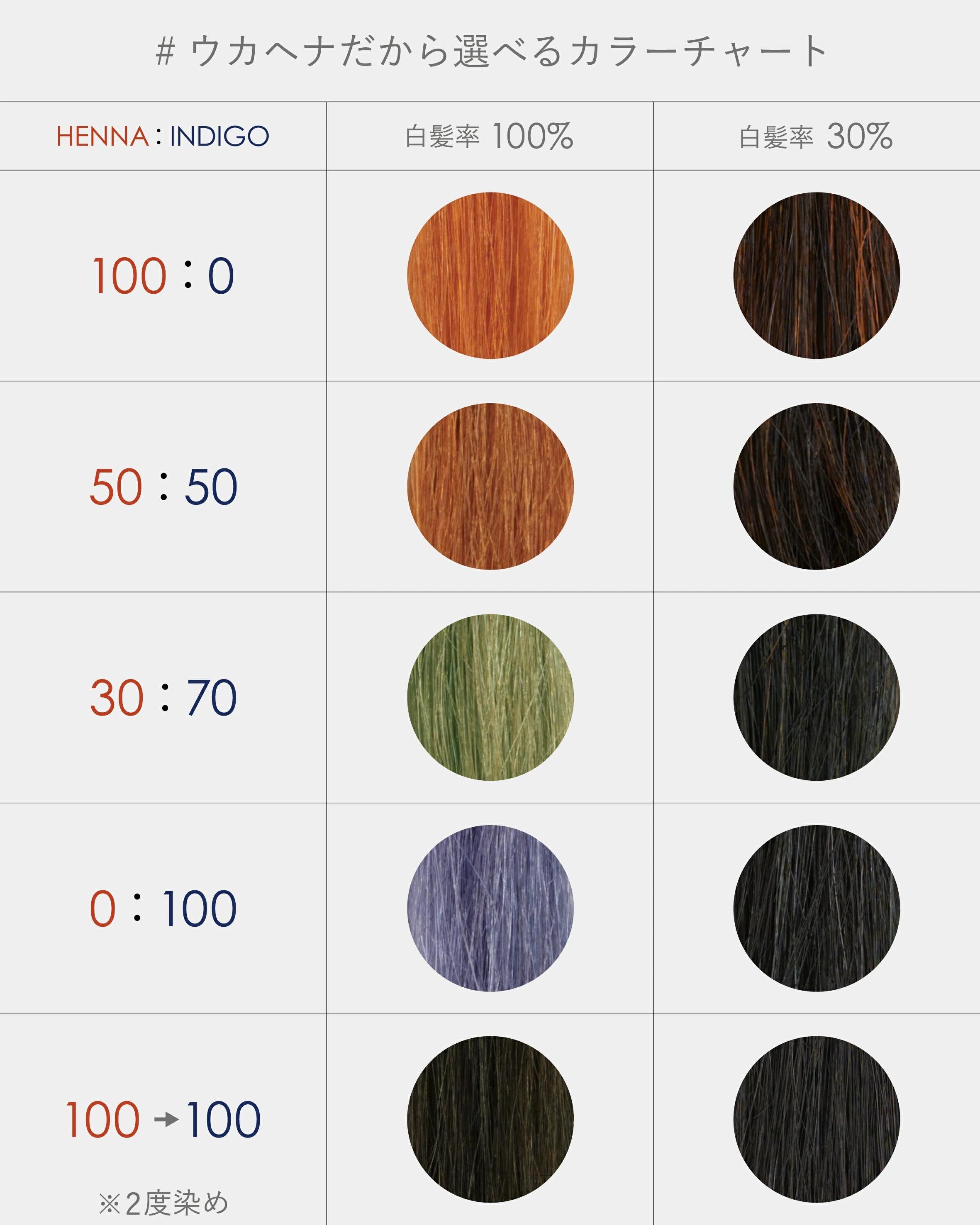 ＜石垣島産ヘナ使用＞uka スカルプケアセット BlendⅠ (無香料) スカルプクレンジング 100ml付きKU-007_B1 ヘナ50%/インディゴ50%