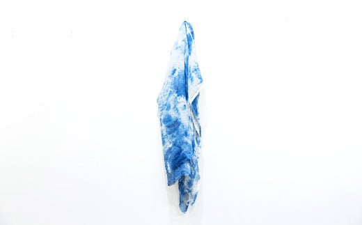 【石垣島の藍染工房】リネン 大判 ストール【カラー:マダラ】KB-168-mada マダラ（大判）