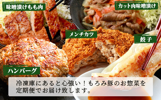 【5回定期便】もろみ豚 お惣菜定期便 | 沖縄 石垣 5ヶ月 ハンバーグ メンチカツ 餃子 メンチ 豚肉 肉 惣菜 総菜 定期 頒布会 もろみ ぎょうざ 揚げ物 みそ漬け 味噌漬け おかず AH-13-1
