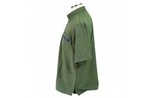 AI-22 みんさウェア ボタンダウン（抹茶） 男性用 LLサイズ LLサイズ