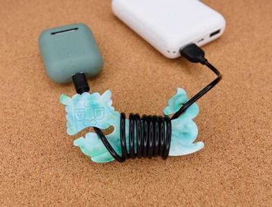 コードホルダー シーサー型 2個 | 石垣島 アップサイクル 環境保全 海洋プラスチック 再利用 CC-002 シーサー型 2個