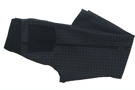 みんさー織 総手織りパンツ（楕円ヒチガーラ  ブラック）LLサイズ AZ-64-1